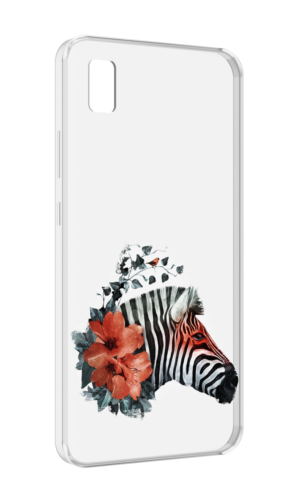 

Чехол MyPads Зебра с цветами для ZTE BLADE L210, Прозрачный, Tocco