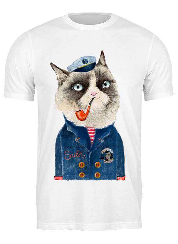

Футболка мужская Printio Kitty белая M, Белый, Kitty