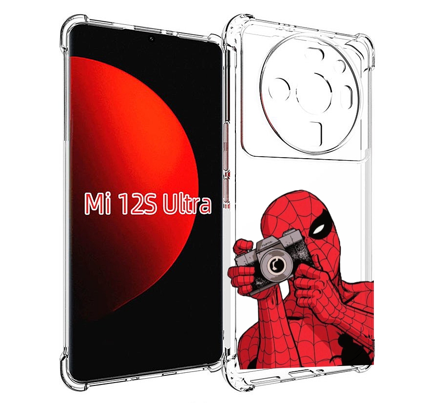 

Чехол MyPads человек паук фотограф детский для Xiaomi 12S Ultra, Прозрачный, Tocco