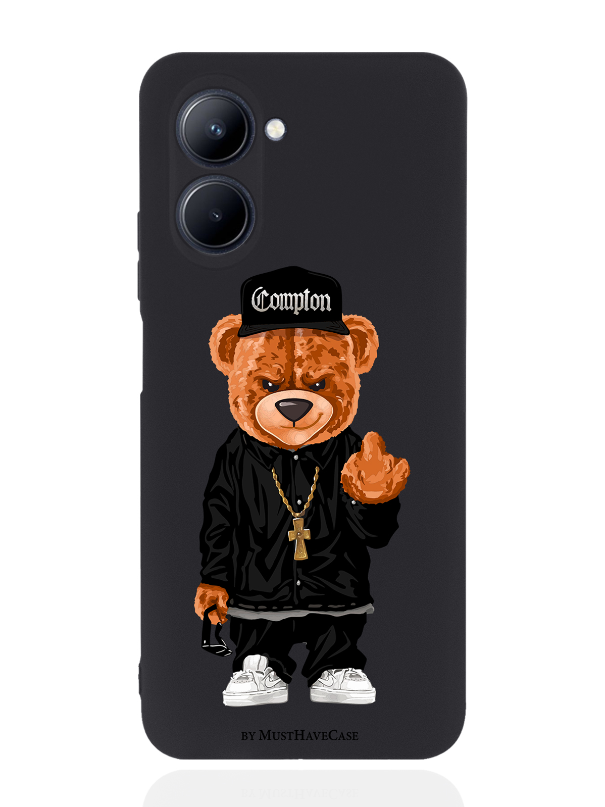 фото Чехол musthavecase для realme c33 мишка compton черный