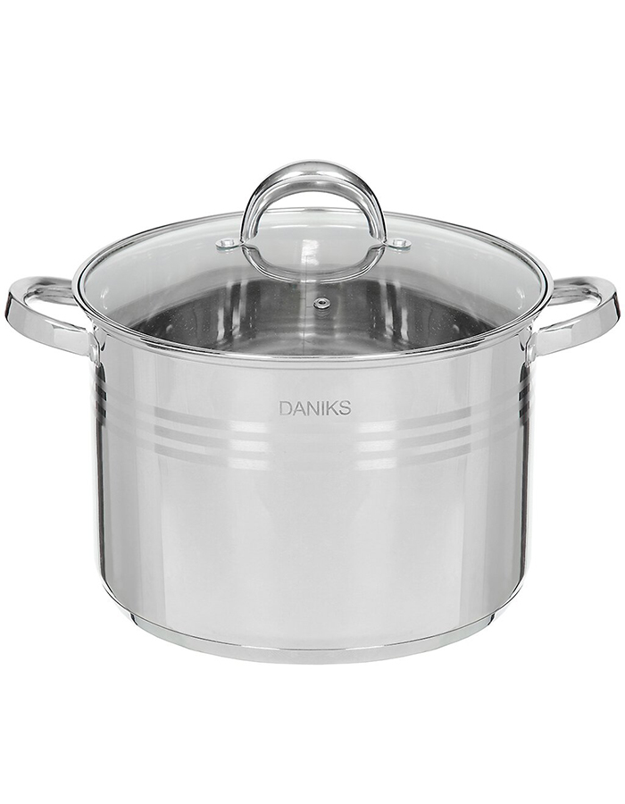 

Кастрюля с крышкой Daniks Общепит, нержавеющая сталь, 16 л, 320465]SCT, Серебристый