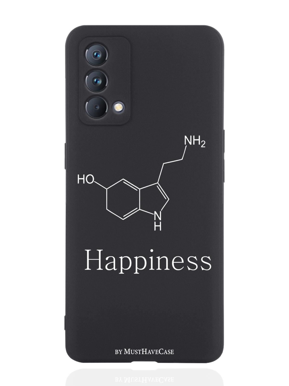 

Чехол MustHaveCase для realme GT Master Edition Молекула счастья черный, Черный;белый
