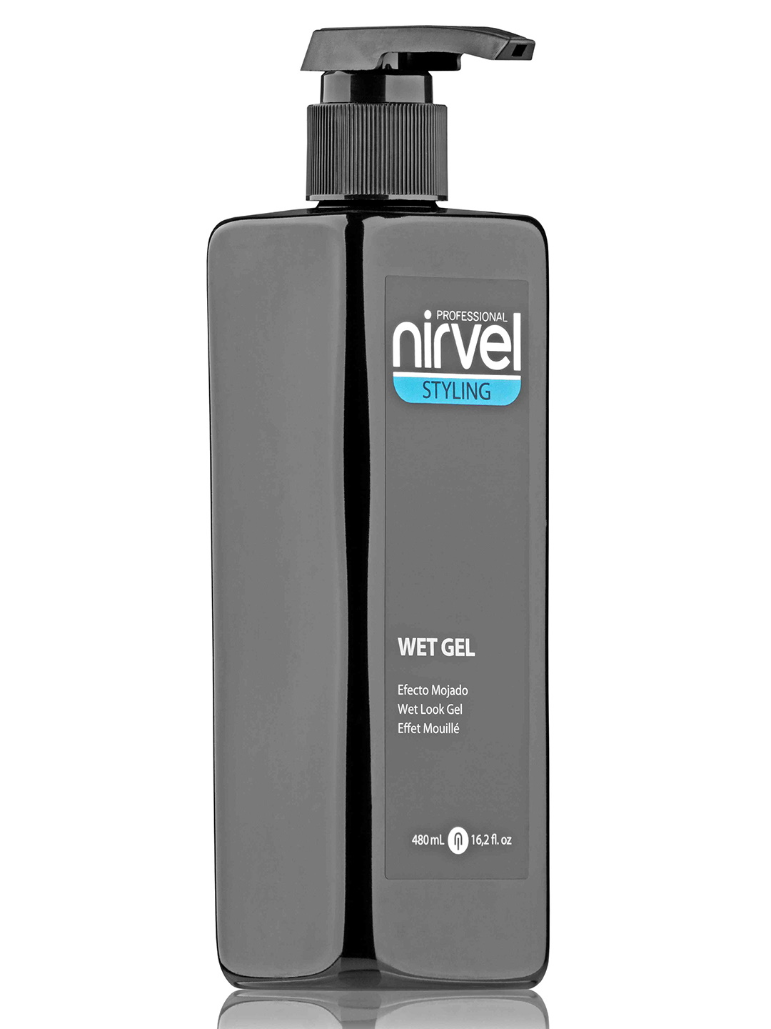 Гель STYLING средней фиксации NIRVEL PROFESSIONAL эффект мокрых волос wet 480 мл