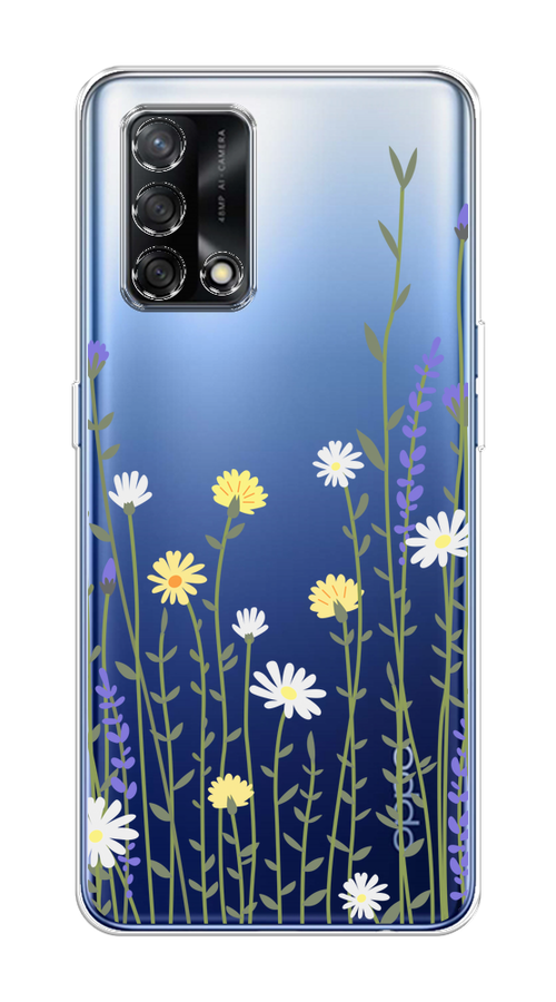 

Чехол на OPPO A74 4G/F19 "Ромашка и лаванда", Зеленый;желтый;прозрачный, 256050-1