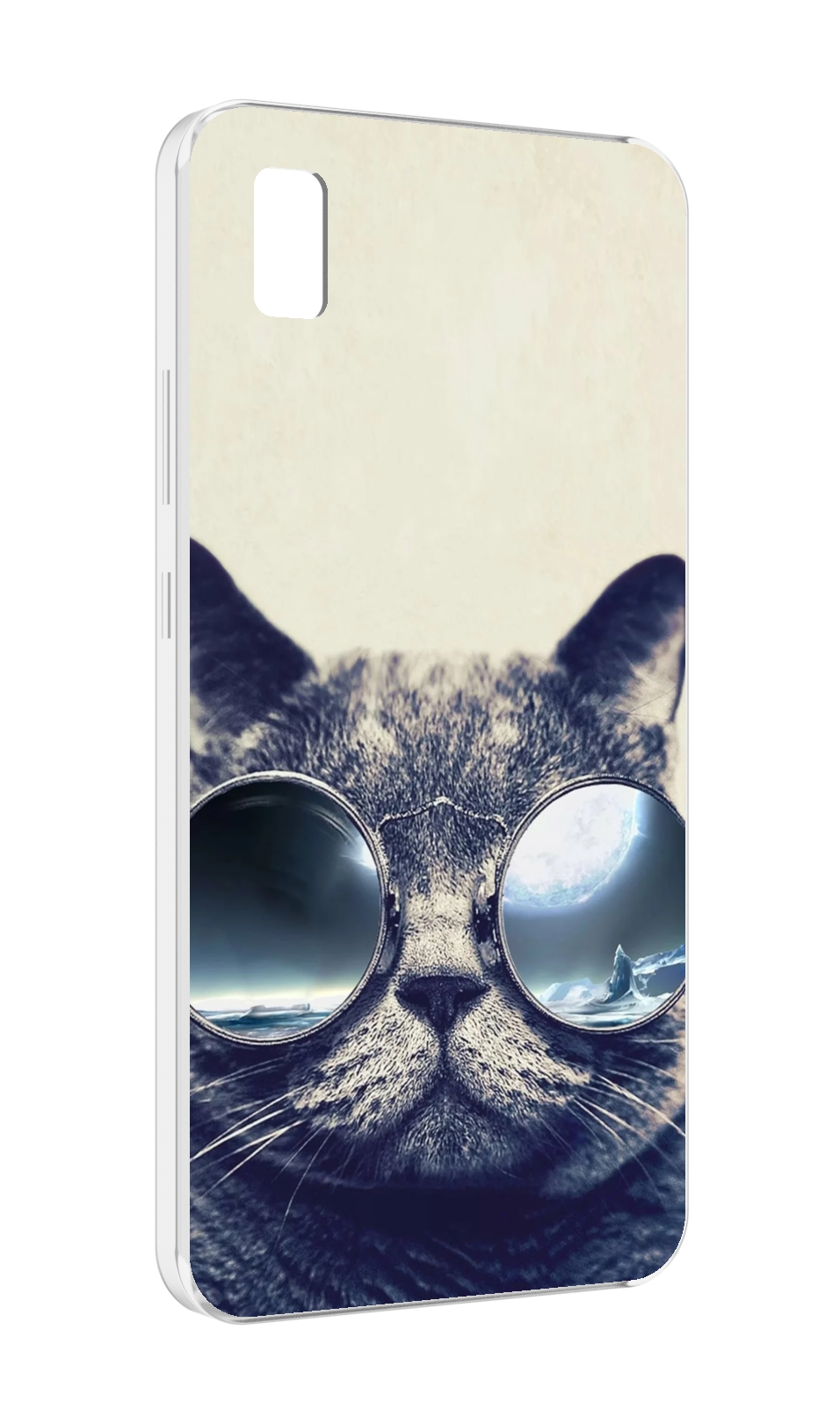 

Чехол MyPads Кот-в-очках-2 для ZTE BLADE L210, Прозрачный, Tocco