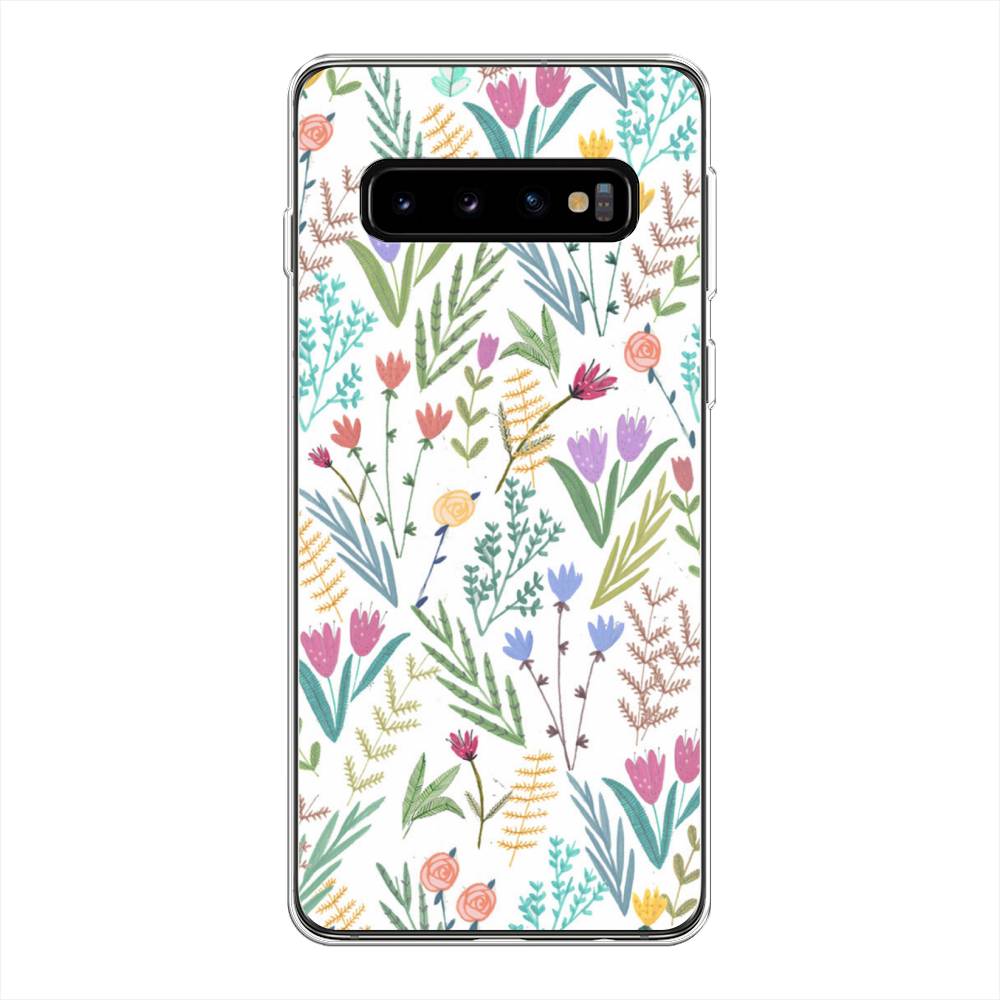 

Чехол Awog на Samsung Galaxy S10 + "Полевые цветы рисунок", Разноцветный, 27150-8