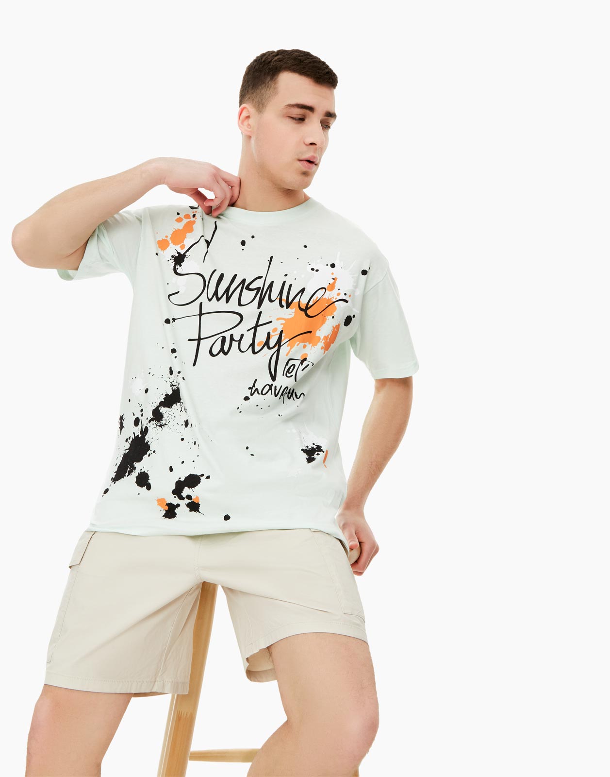 

Футболка мужская Gloria Jeans BKT012185 зеленая M, Зеленый, BKT012185