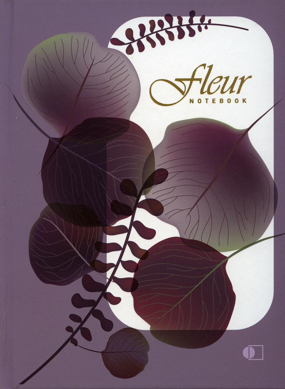 Блокнот АртПринт Цветок нежно-лиловый / Fleur, purple А5, 192 срт., клетка