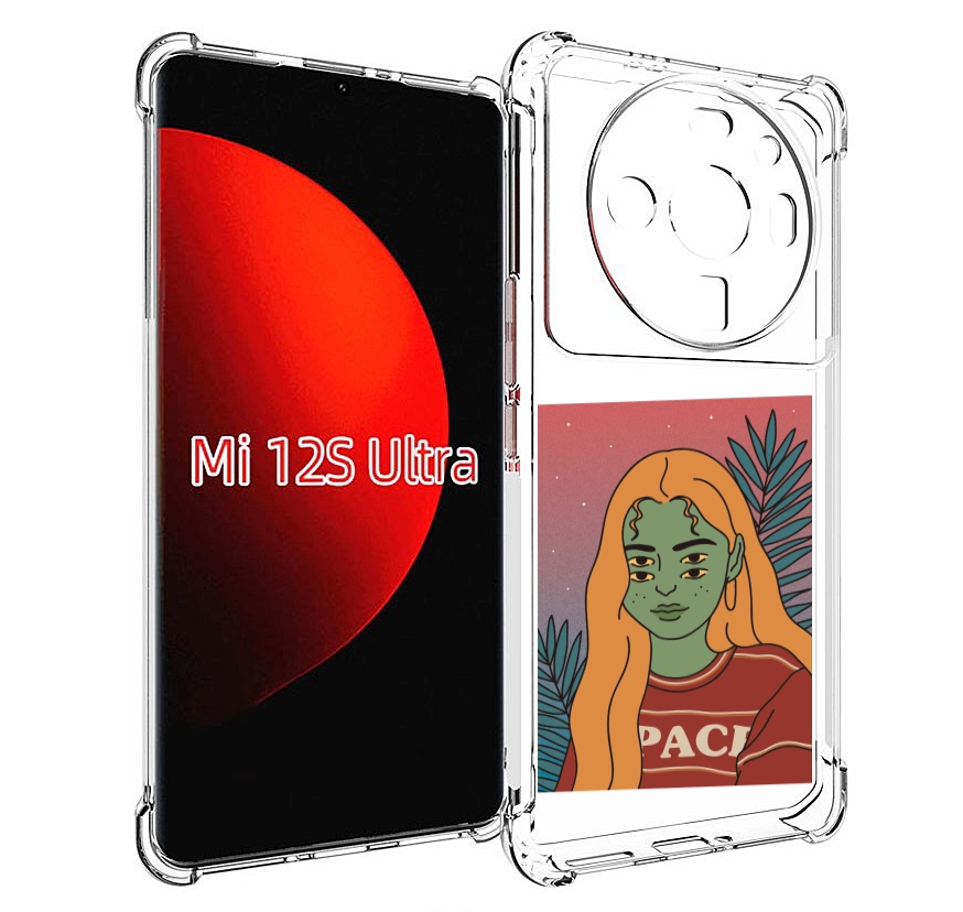 

Чехол MyPads четырехглазая девушка женский для Xiaomi 12S Ultra, Прозрачный, Tocco