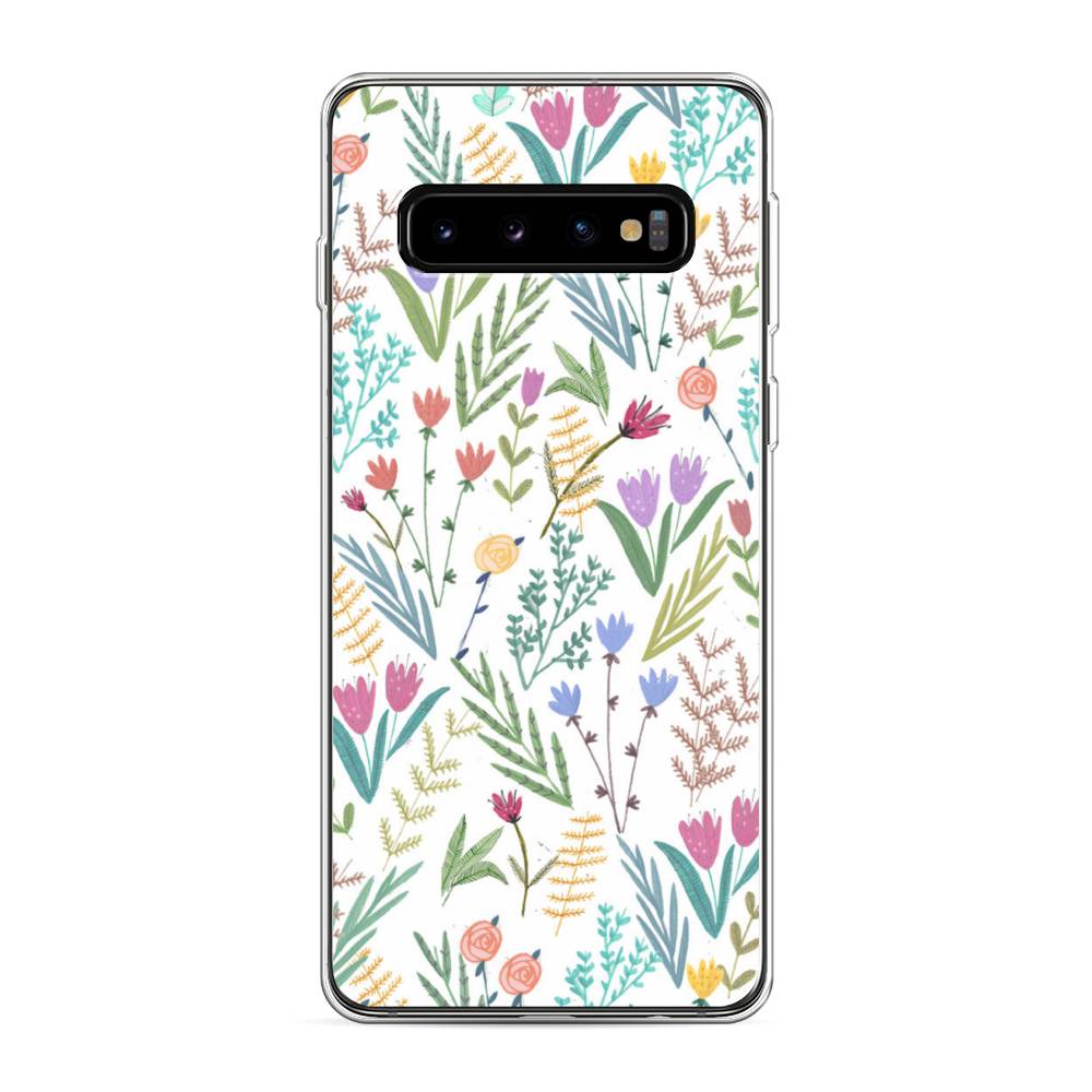 

Чехол Awog на Samsung Galaxy S10 "Полевые цветы рисунок", Разноцветный, 27050-8
