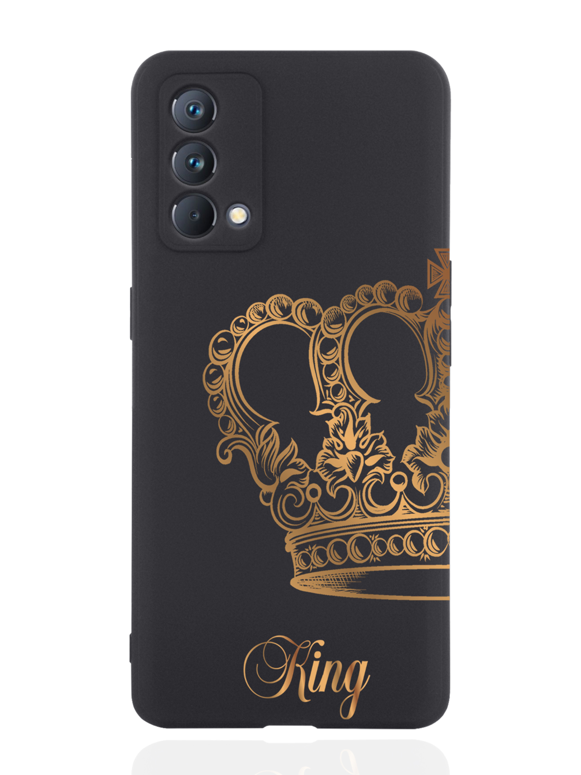 

Чехол MustHaveCase для realme GT Master Edition Парный чехол корона King черный, Черный;золотистый
