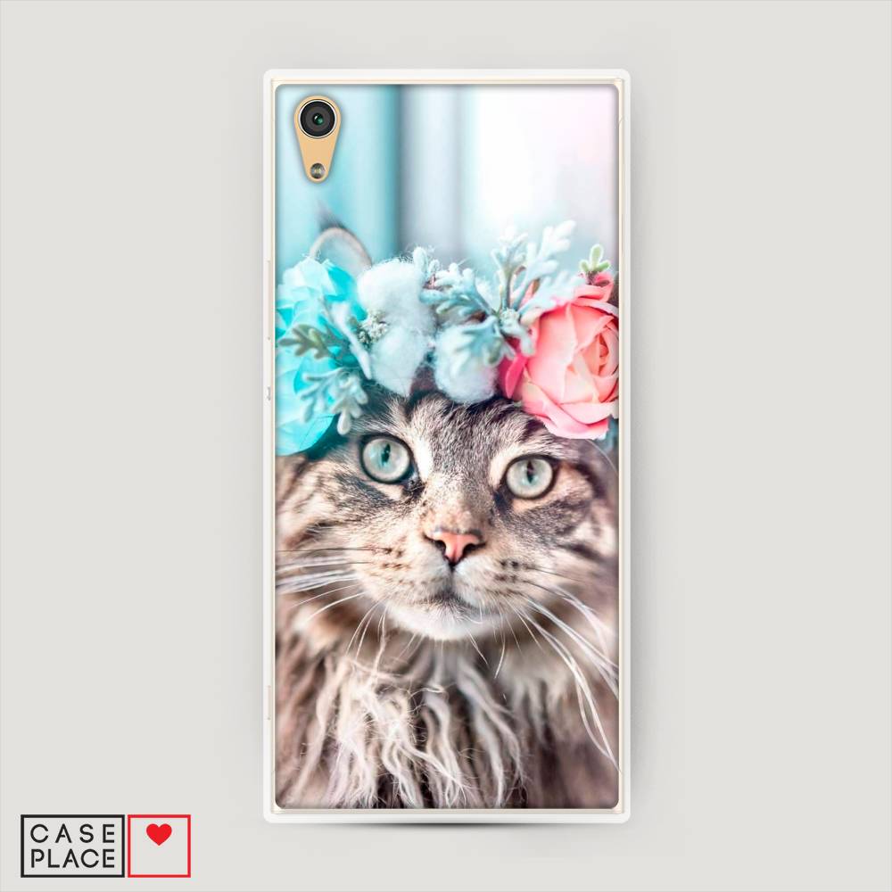 

Пластиковый чехол "Кот в венке" на Sony Xperia XA1