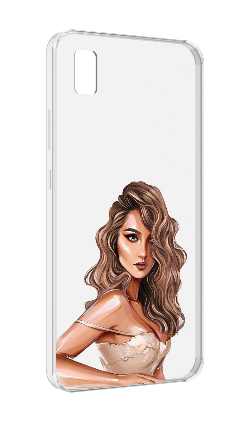 

Чехол MyPads Кудрявая-девушка женский для ZTE BLADE L210, Прозрачный, Tocco