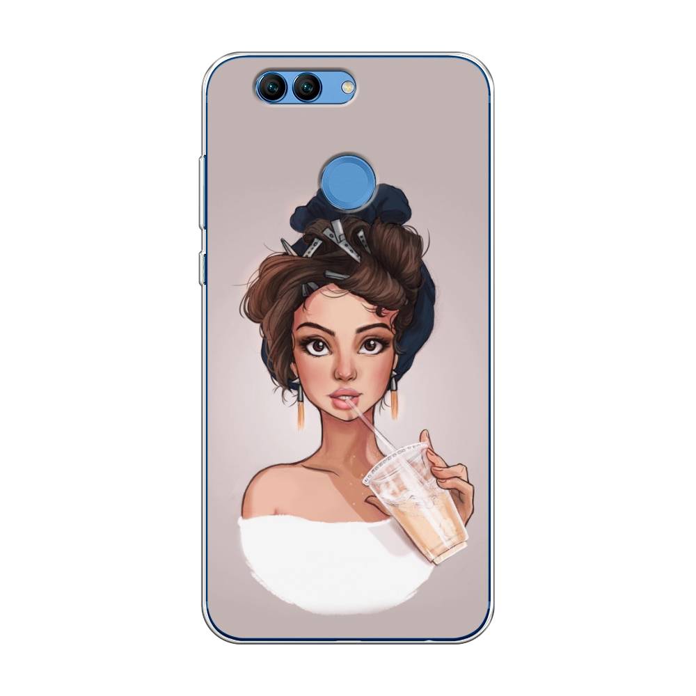 

Чехол на Huawei Nova 2 "Девушка с фраппе", Серый, 62950-6