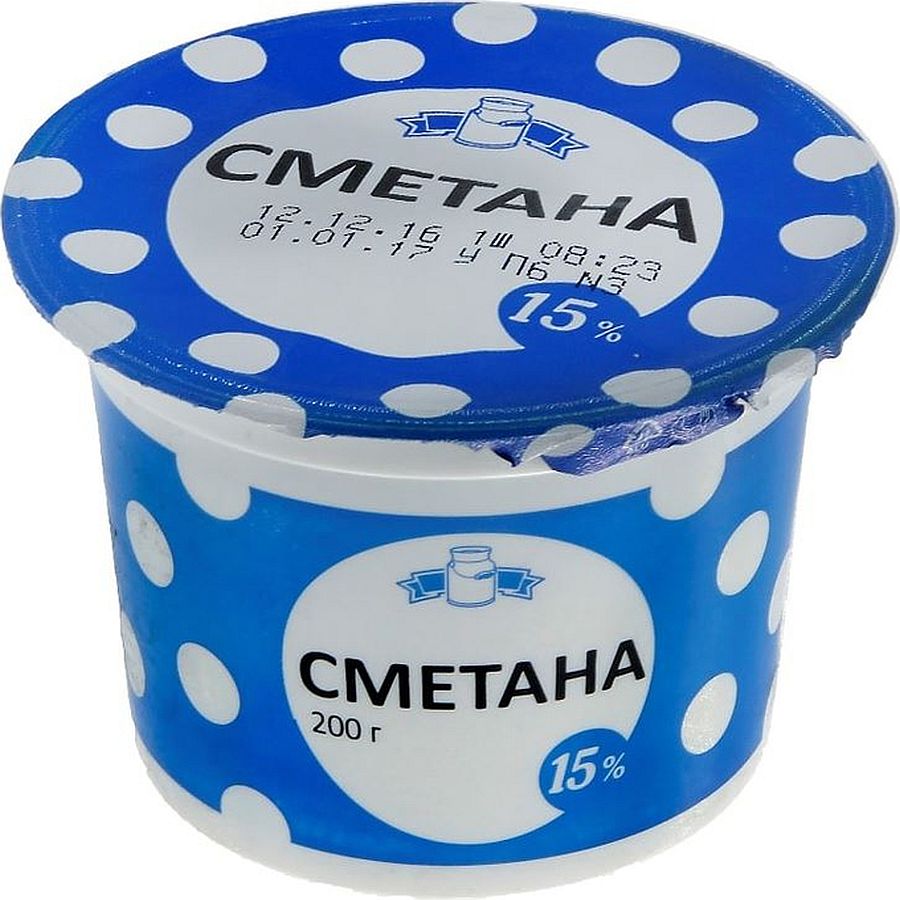 фото Сметана данон 15% 200 г бзмж danone