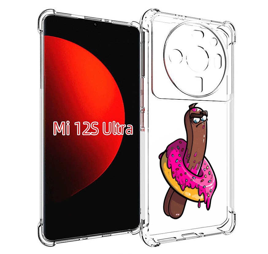 

Чехол MyPads эклер в пончике для Xiaomi 12S Ultra, Прозрачный, Tocco