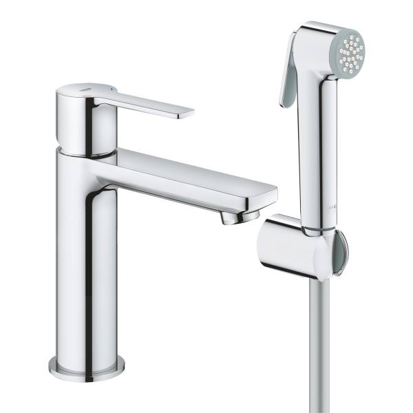 Смеситель для раковины GROHE Lineare New S-size с душевым гарнитуром, хром (24190000)