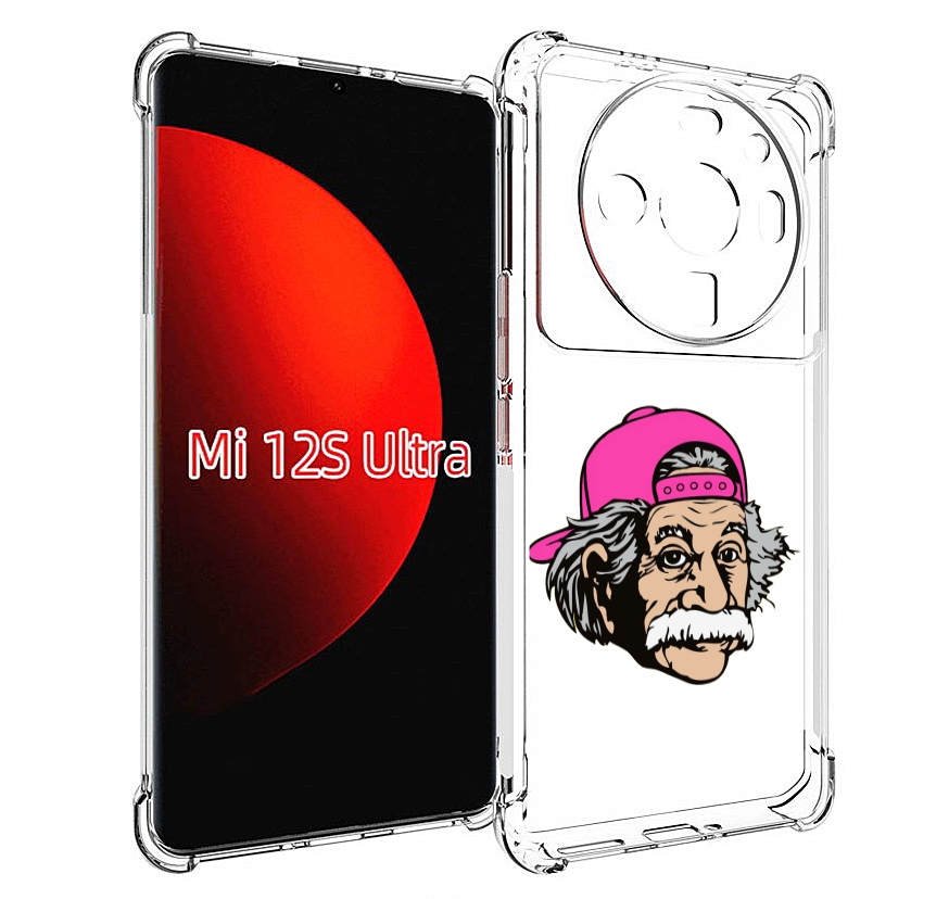 Чехол MyPads энштейн в кепке для Xiaomi 12S Ultra