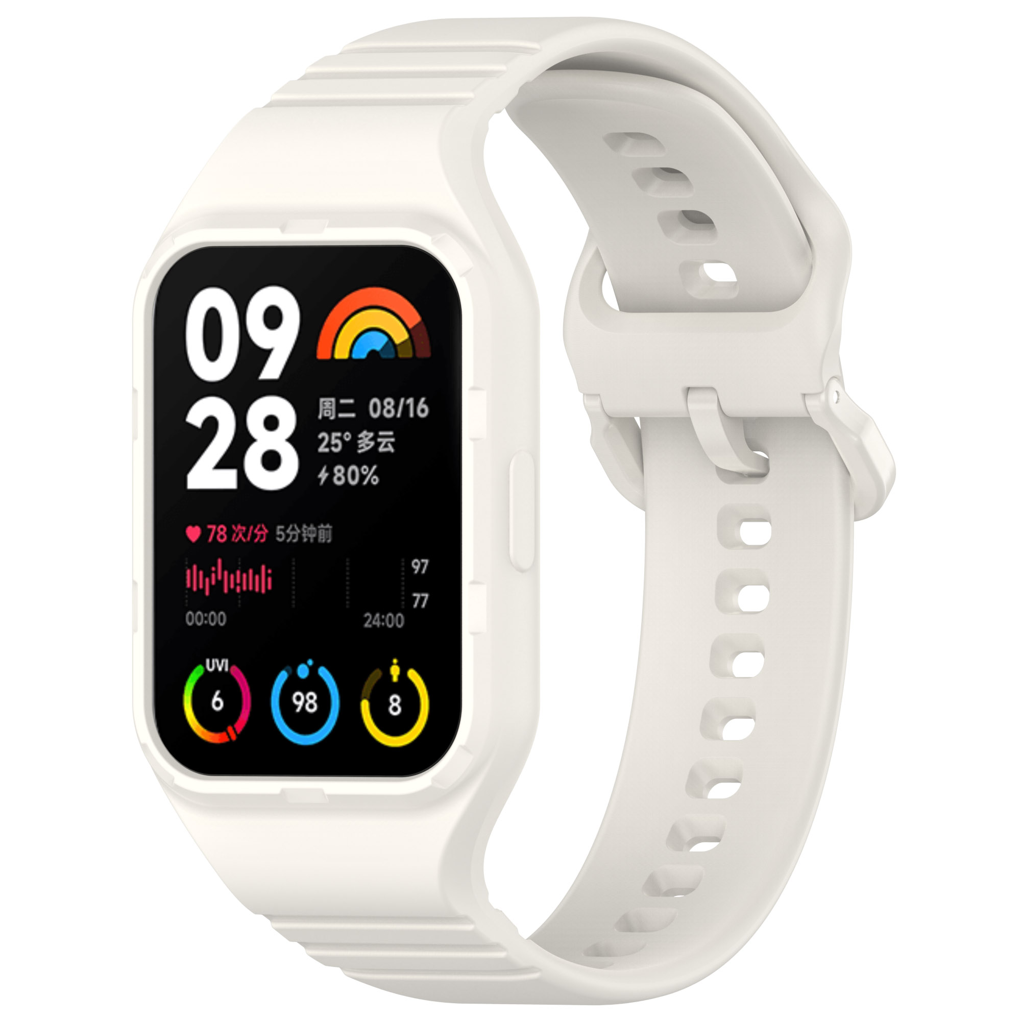 

Ремешок бампер для Xiaomi Mi Band 8 Pro, полная защита, лунный, Бежевый, Mi Band 8 Pro