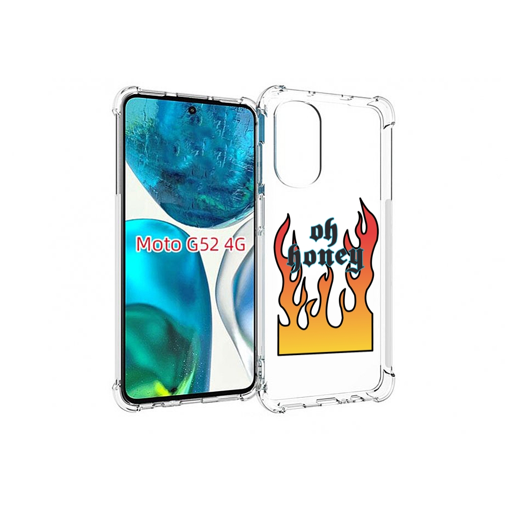 

Чехол MyPads красивое-пламя для Motorola Moto G82 / Moto G52, Прозрачный, Tocco