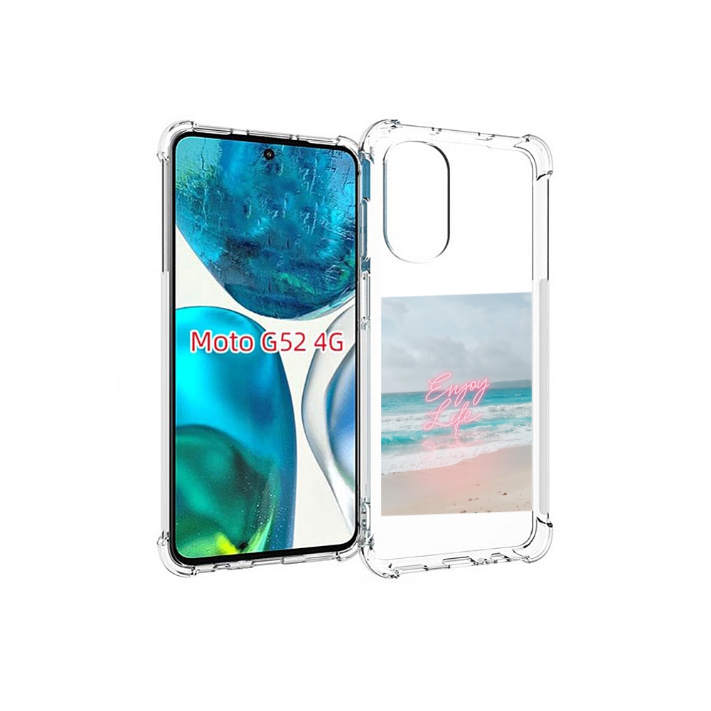 

Чехол MyPads красивый пляж для Motorola Moto G82 / Moto G52, Прозрачный, Tocco