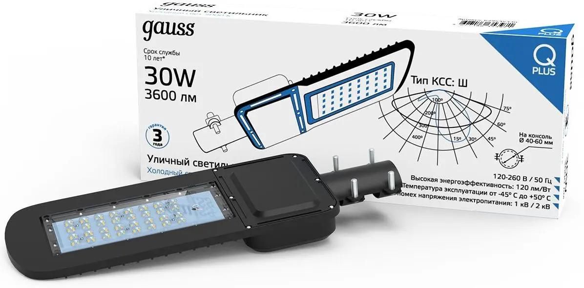 

Светильник Консольный GAUSS Qplus 629535330, 629535330, черный
