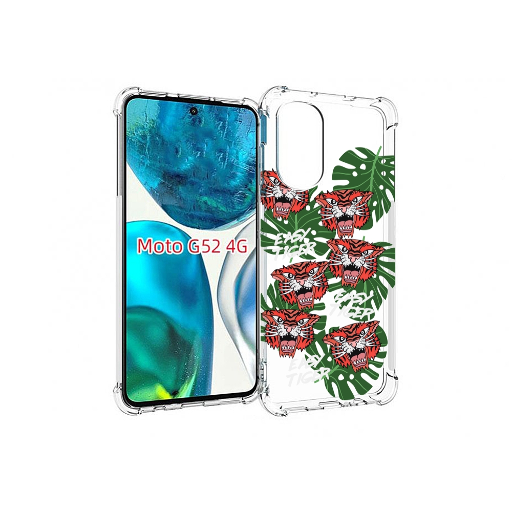 

Чехол MyPads красные-тигры для Motorola Moto G82 / Moto G52, Прозрачный, Tocco
