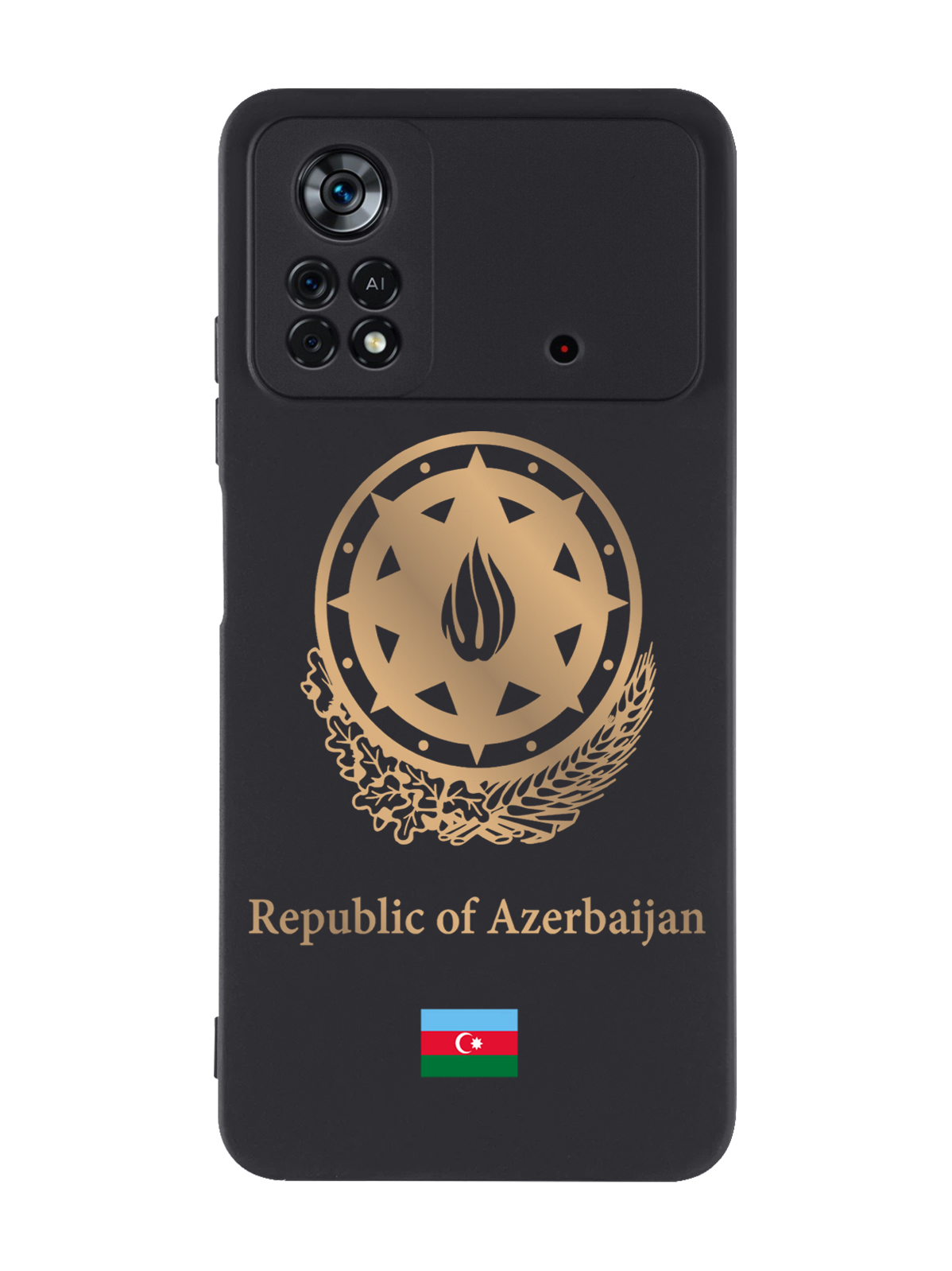 

Чехол SignumCase для Poco X4 Pro 5G Золотой Герб Азербайджана черный, Золотистый;черный