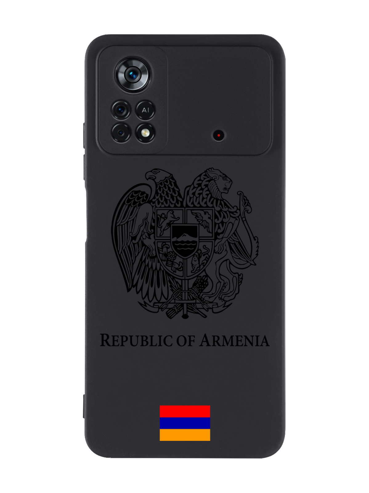 

Чехол SignumCase для Poco X4 Pro 5G Черный лаковый Герб Армении черный