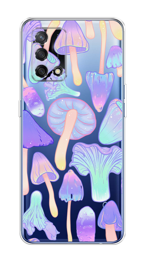 

Чехол на OPPO A74 4G/F19 "Пастельные грибы", Фиолетовый;голубой, 256050-1