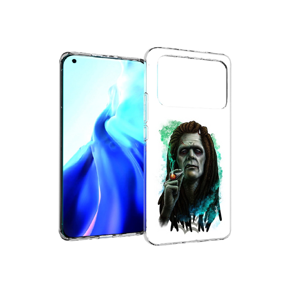 

Чехол MyPads Tocco для Xiaomi Mi 11 Ultra зеленый мужчина с сигаретой (PT160500.261.360), Прозрачный, Tocco
