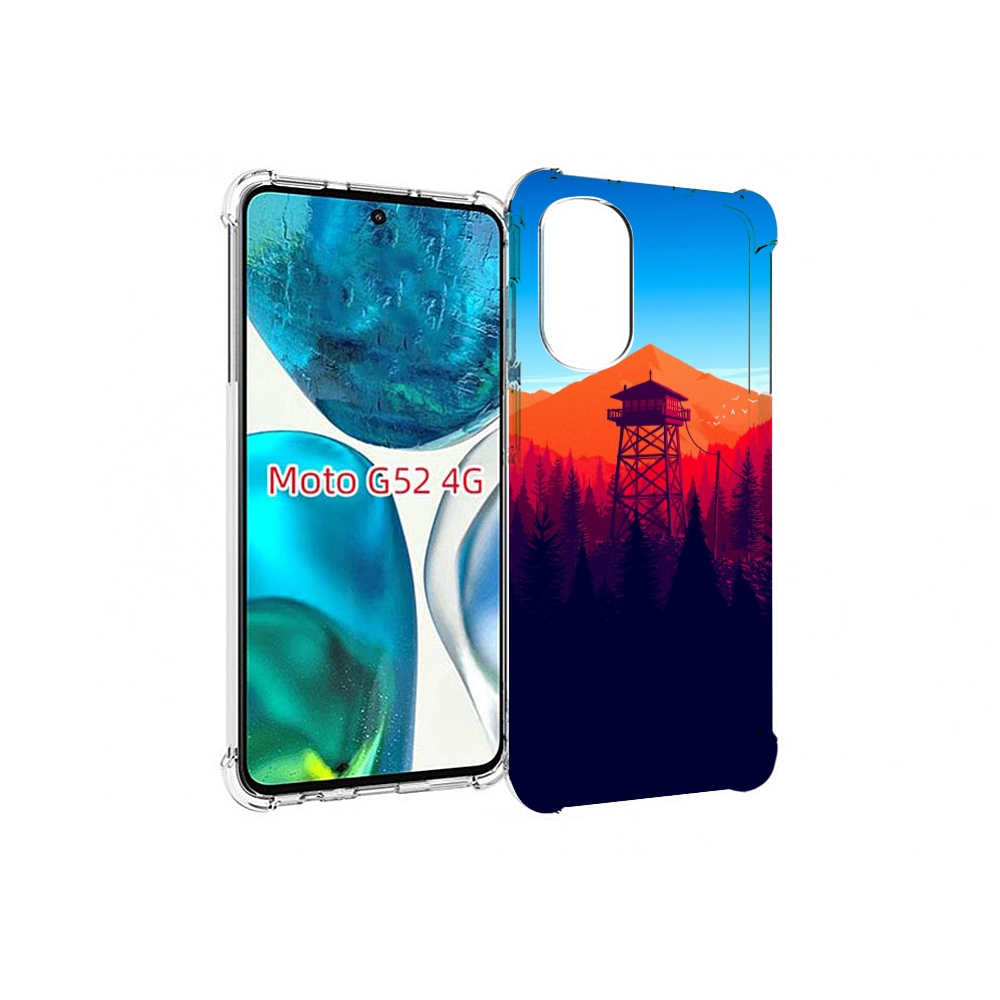 

Чехол MyPads лес с оранжевыми горами для Motorola Moto G82 / Moto G52, Прозрачный, Tocco