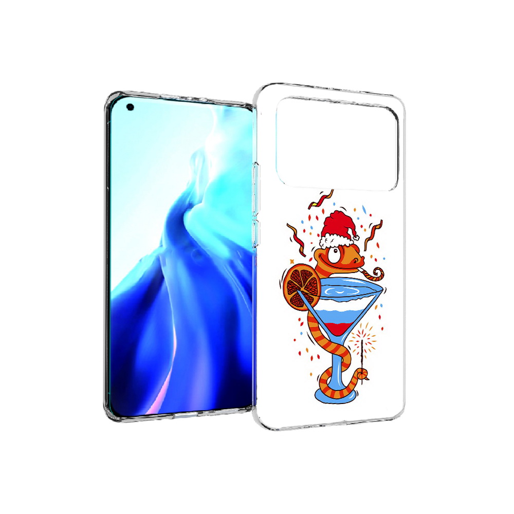 

Чехол MyPads Tocco для Xiaomi Mi 11 Ultra змейка (PT160500.261.364), Прозрачный, Tocco