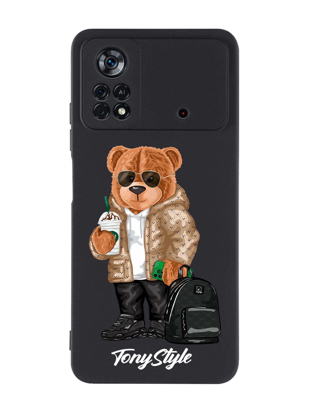 

Чехол Tony Style для Poco X4 Pro 5G Tony Style в очках черный, Коричневый;черный;белый