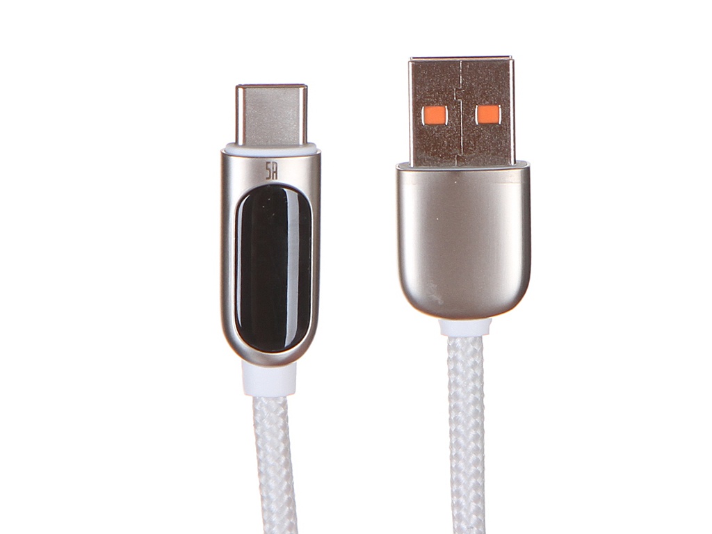 

Аксессуар Baseus Display Fast Charging USB - Type-C 5A 1m White CATSK-02, CATSK-02
