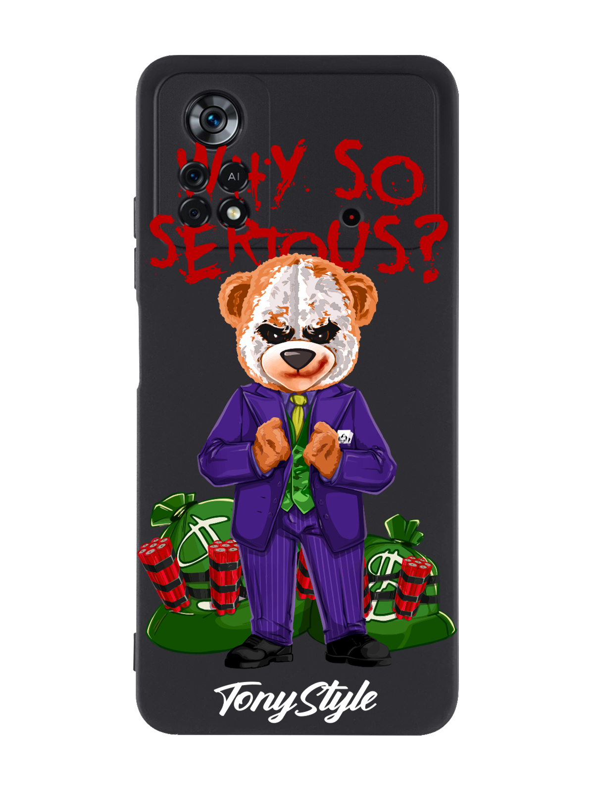 

Чехол Tony Style для Poco X4 Pro 5G Tony Style Джокер Joker Why so serious черный, Разноцветный
