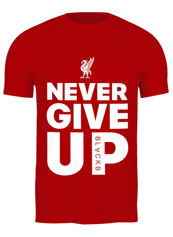 

Футболка мужская Printio Never give up красная S, Красный, Never give up