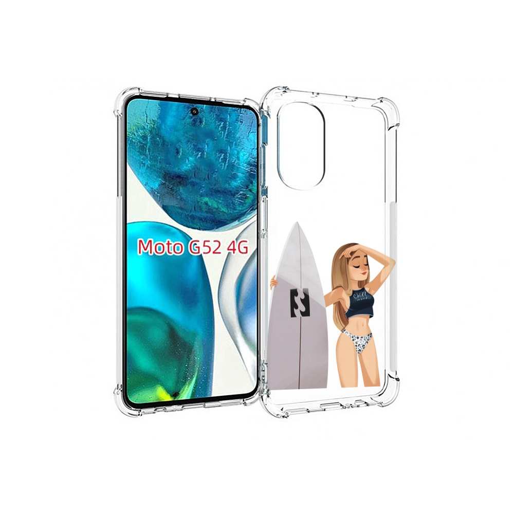 

Чехол MyPads летний-серф для Motorola Moto G82 / Moto G52, Прозрачный, Tocco