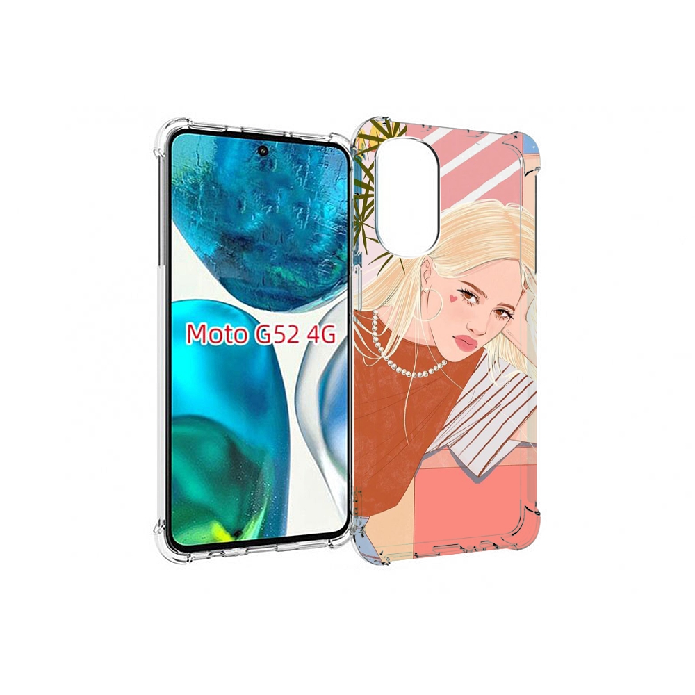 

Чехол MyPads летняя-девочка женский для Motorola Moto G82 / Moto G52, Прозрачный, Tocco