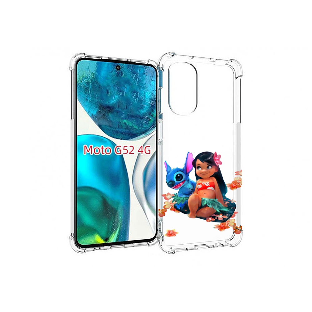 

Чехол MyPads лила-и-стич детский для Motorola Moto G82 / Moto G52, Прозрачный, Tocco