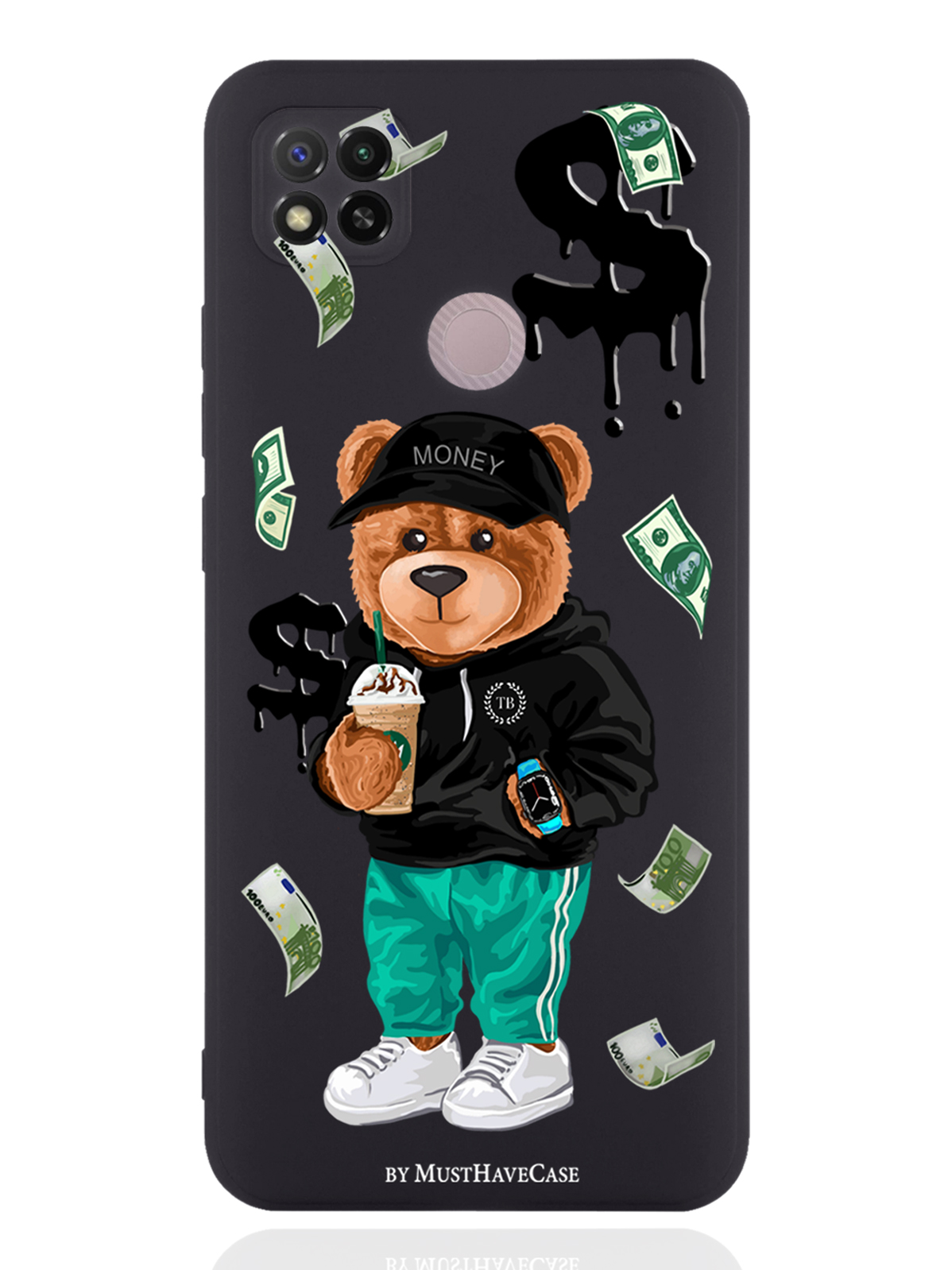 фото Чехол musthavecase для xiaomi redmi 9c tony bear/ мишка тони черный