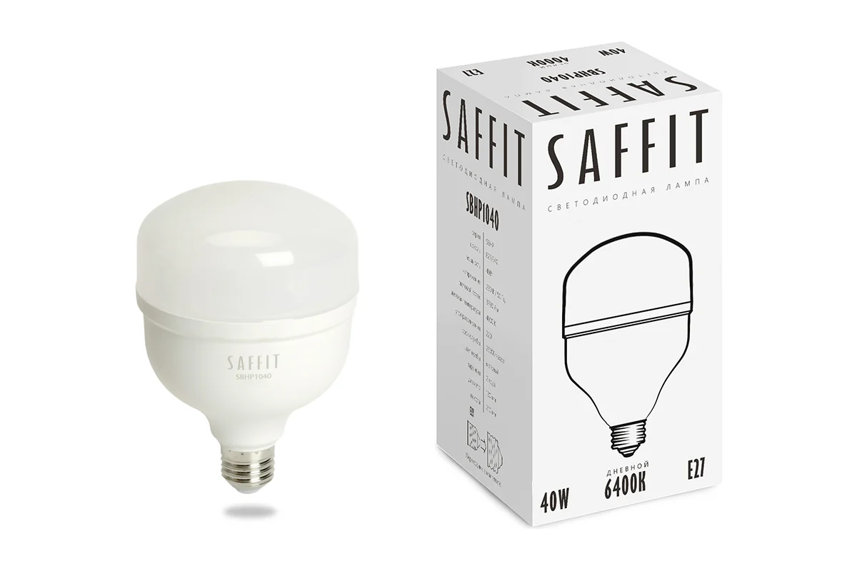 

Лампа светодиодная Saffit E27-E40 40W 6400K Цилиндр Матовая SBHP1040 55093