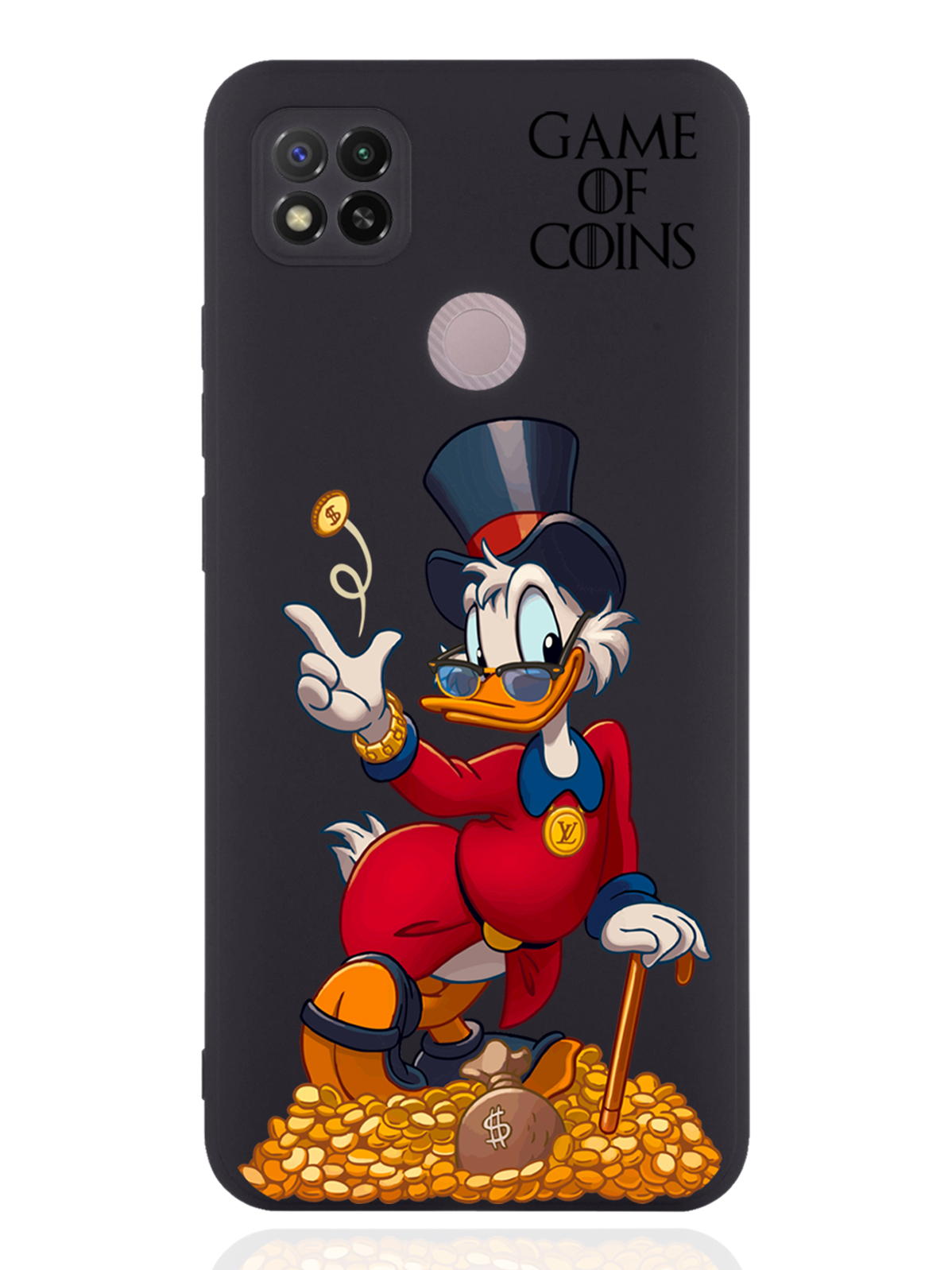 

Чехол MustHaveCase для Xiaomi Redmi 9C Богатая Утка Игра монет черный, Разноцветный