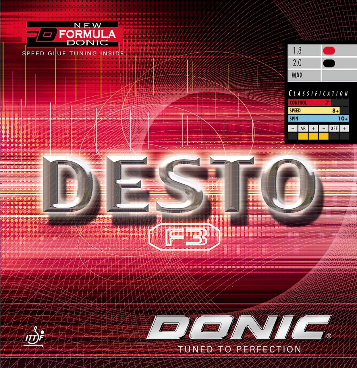 

Накладка для ракетки Donic Desto F3 2.0 black, Desto F3