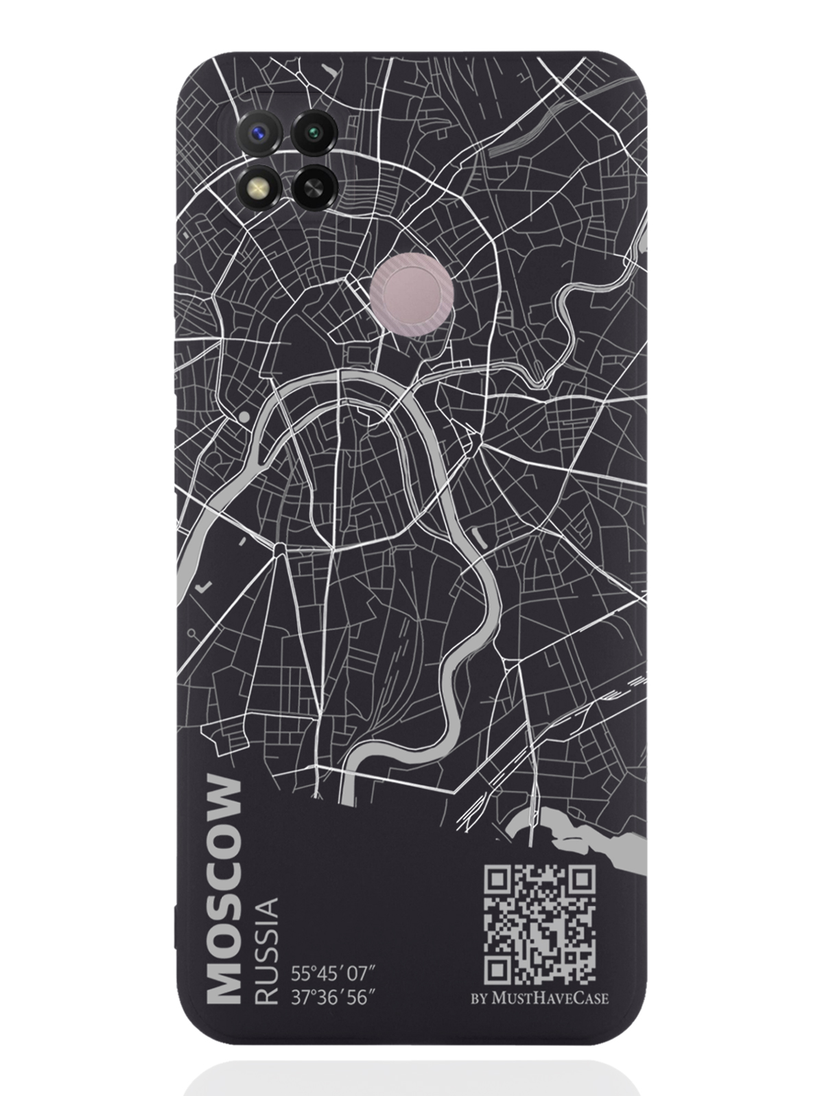 

Чехол MustHaveCase для Xiaomi Redmi 9C Карта Москвы черный, Серый;черный