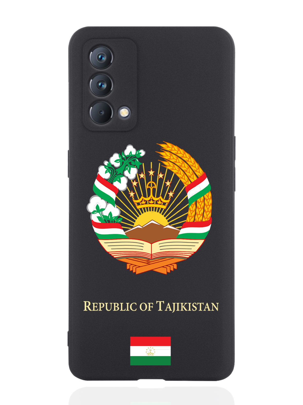 

Чехол SignumCase для realme GT Master Edition Герб Таджикистана черный, Разноцветный