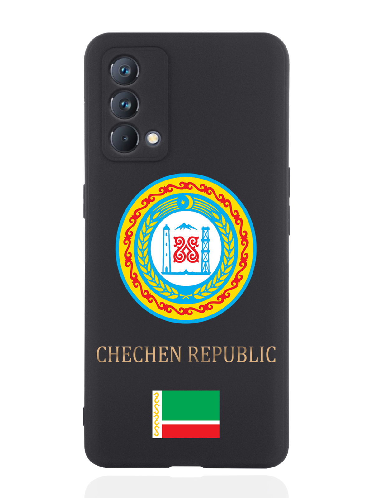 

Чехол SignumCase для realme GT Master Edition Герб Чечни черный, Разноцветный