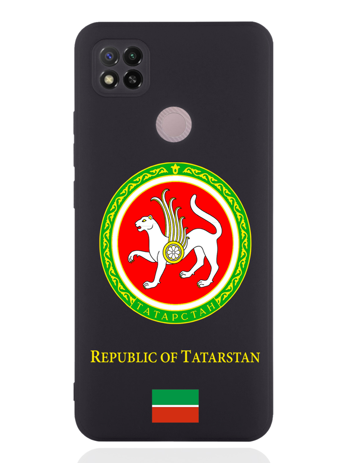 

Чехол SignumCase для Xiaomi Redmi 9C Герб Татарстана черный, Разноцветный