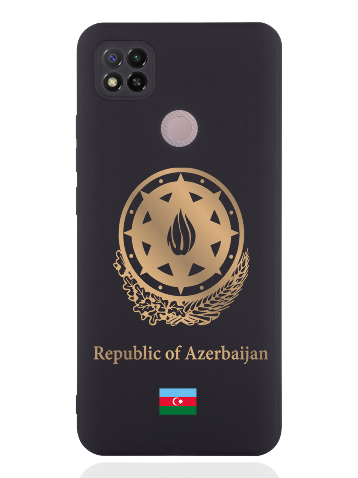 

Чехол SignumCase для Xiaomi Redmi 9C Золотой Герб Азербайджана черный, Золотистый;черный