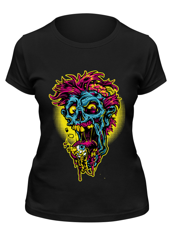 

Футболка женская Printio Zombie черная M, Черный, Zombie